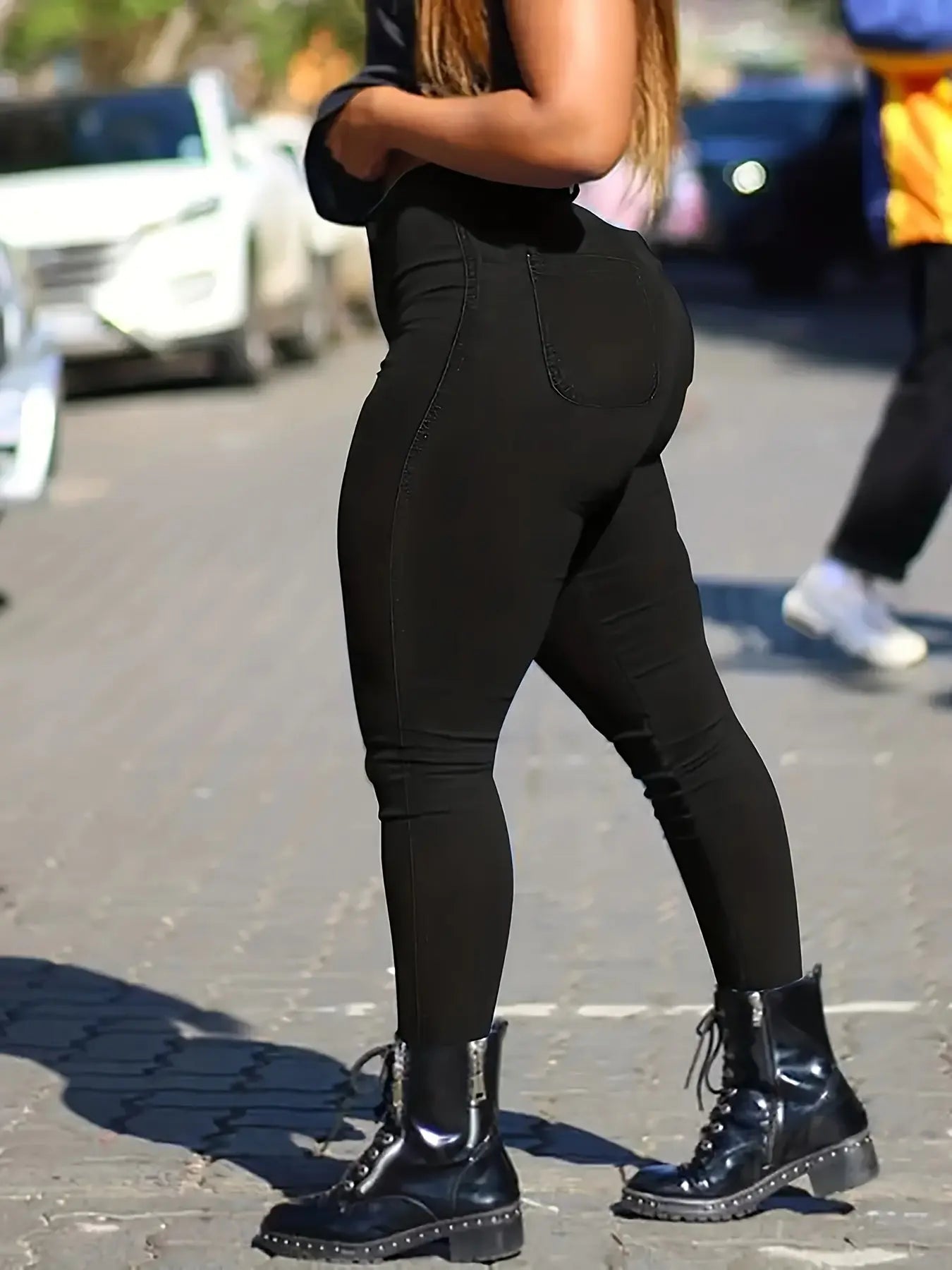 Plain High Stretch Skinny Jeans, Slim Fit Casual Denim Pants, Women's Denim Jeans & Clothing Bella's store